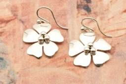 Artie Yellowhorse Sterling Silver Dogwood Earrings